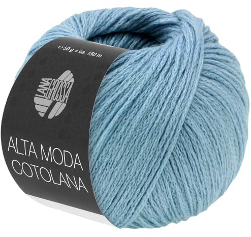 LANA GROSSA Alta Moda Cotolana | Edles Kettengarn aus 45% Schurwolle (Merino superwash), 45% Pima Baumwolle & 10% Polyamid| 50g Wolle zum Stricken & Häkeln | 150m Garn FB 63