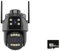 JVDDI Home Security Camera 4K HD 4G IP Camera Outdoor 10X Zoom Three Lens Dual Screen Sim Card PTZ Camera AI Tracking CCTV Video Surveillance Camera(4K 4G Add 64G)
