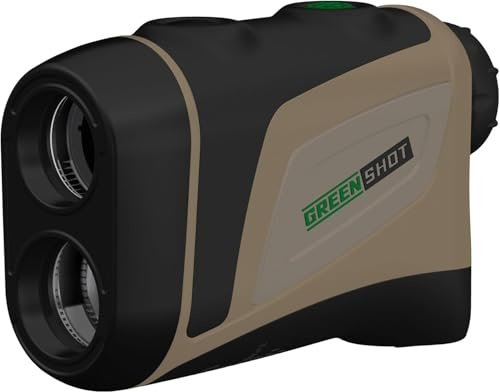 GREEN SHOT Telemetro per caccia, 1200Y, telemetro laser con ingrandimento 6X, telemetro laser impermeabile, con modalità pendenza, batteria inclusa, custodia per il trasporto