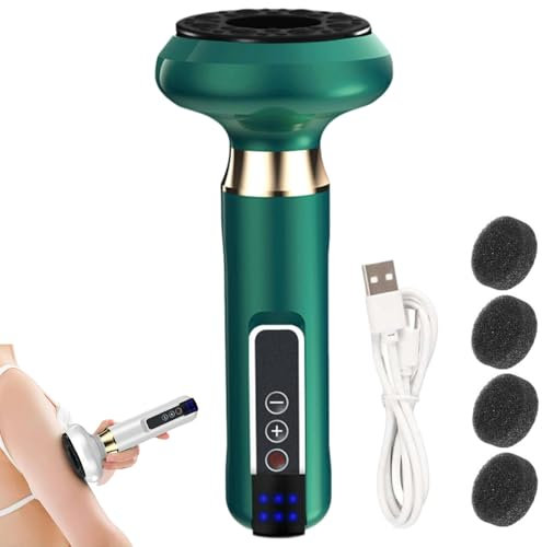 Naurella Masseur Anti Cellulite, Appareil Anti Cellulite, Ventouses De Massage Contre La Cellulité, Appareil De Sculpture Et De Modelage, Masseur De Graisse Corporelle Réglable à 6 Niveaux (Vert)