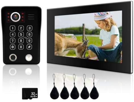 Joselin Impronta Digitale 5 In 1 Sblocca Wifi Citofono Video 1080P Touch Monitor Protezione di Sicurezza