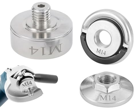 BAIFULAI X Lock Adapter 3-teiliges Set, Schnellspannmutter M14 Winkelschleifer Modifizierter Adapter, Professionelles Zubehör, Robust, Langlebig und Hoch Belastbar