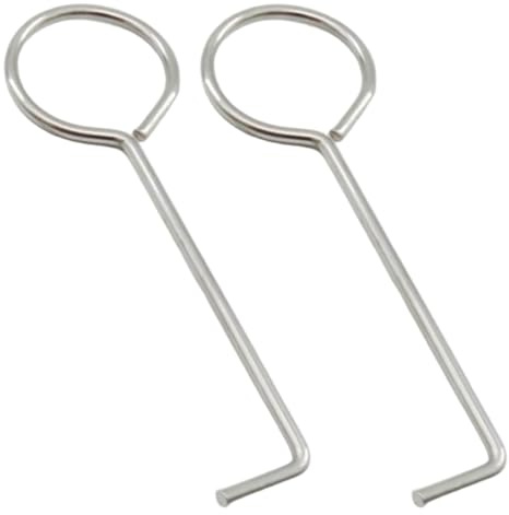 Lifting Hooks 2PCS 3.5 Inch, Stainless Steel Drain Key for Shower Grate Removal, Hair Catcher
