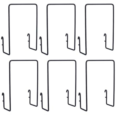 PH PandaHall 6pcs Gridwall Shelf Hooks Rack Hanging Shelf for Wire Grid, Wire Shelf Accessories Greeting Card Holder for Wall Magazine Holder for Exhibition Trade Show Office Retail, Black