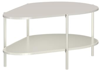 Masseno Couchtisch Alicante, Kaschmir, 90x65x45cm, Modern Wohnzimmertisch für Couch, Oval Beistelltisch, Laminierte Spanplatte
