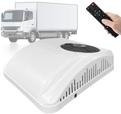 Quixnova Aire Acondicionado de Techo de 12V/24V para refrigeración de vehículos recreativos, Aire Acondicionado de estacionamiento Ultra silencioso para Camiones, caravanas, Casas rodantes 24V
