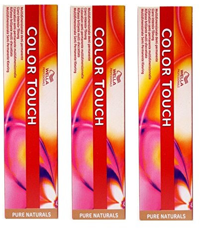 Wella Color Touch 3/0 dunkelbraun 3 x 60 ml Pure Naturals Intensiv-Tönung CT