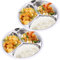 TEERFU Lot de 2 assiettes en acier inoxydable avec compartiments pour camping, repas des enfants ou utilisation quotidienne, Silver, 11.1''