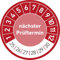 Nächster Prüftermin, 30 mm Ø Prüfetiketten, Prüfplaketten, Prüfplakette, Wartung (rot, 1000er Pack)