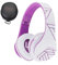 PowerLocus Bluetooth Over-Ear Kopfhörer, Kabellos Stereo Faltbare Kopfhörer Kabellose und Kabel-Kopfhörer mit Integriertem Mikrofon, Micro SD/TF, FM für Handys/iPad/Laptops & PC (Weiß/Violett)