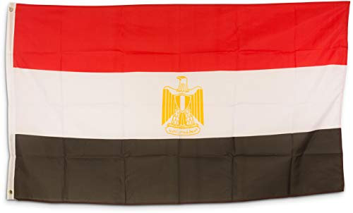 SCAMODA Bundes- und Länderflagge aus wetterfestem Material mit Metallösen, Outdoor Fahne & Flagge (Ägypten) 150x90cm