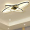 Wohnzimmerlampe Dimmbar LED Deckenleuchte Esszimmer Decke Pendelleuchte mit Fernbedienung Esstischlampe Modern Oval Designer Schlafzimmerlampe Landhaus Badezimmer Flur Deko Decken Lampen (Schwarz)