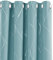 Deconovo, Set of 2 Blackout Curtains with Eyelets, Silver Design, Insulated, for Adult Bedroom, 132 x 160 cm, Sky Blue