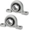 OLRWSLG 2 Stück Lager Stehlager KP004 Inner Ball Montiert Stehlager Einsatzlager Zinklegierung Gelenklag Stehlagereinheit Stehlager(Innendurchmesser 20mm)