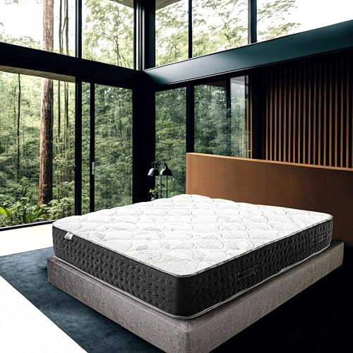 Luxury Literie | Matelas Sérénité 140 x 190 cm | Ressorts Ensachés | Mousse Haute Densité | Indépendance de Couchage | Soutien Ferme et Durable | 27cm