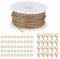SUNNYCLUE 10m / Rolle Ketten Meterware Gold Edelstahl Bordsteinkabel Kettengliedspule Bulk Halskette Breite 2mm Mit 20 Hummerverschlüssen Und 50 Biegeringen Für Schmuck Armband Halskette Anhänger Hers