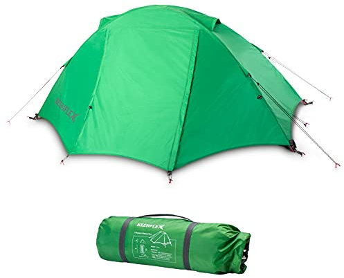 KeenFlex 1-2 Personen Camping Zelt Doppelwandig Ultraleicht (1P Green)