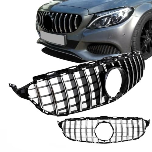 Kühlergrill Grill Schwarz Chrom kompatibel für Mercedes S205 W205 14-18 auf Sport Panamericana GT DM Autoteile 2255
