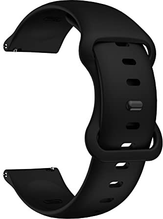 Weayege Cinturino in Silicone 20mm 22mm,Sgancio Rapido, 10 Colori Cinturini di Ricambio per Orologi in Gomma 20mm 22mm (22mm, Black)