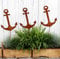 LB H&F 3er Set Anker Gartenstecker Lilienburg Maritim Deko Roststecker Rost Metall wetterfest (Anker Set)