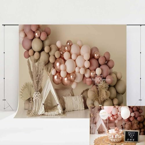 Kate 2,2 x 1,5 m Boho-Luftballons Zelt Hintergrund Stoff Computer gedruckt Hintergrund Foto Video Studio Requisiten