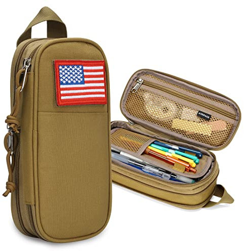 Trousse à crayons, grande capacité, grande capacité, petit sac à outils tactique, marqueurs, trousse à crayons, sac de voyage, école, université, bureau, organisateur pour enfants, hommes, femmes