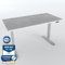 VESKA Höhenverstellbarer Schreibtisch (140 x 70 cm) - Sitz- & Stehpult - Bürotisch Elektrisch Höhenverstellbar mit Touchscreen & Stahlfüßen (Silber/Stein-Grau)
