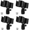 BILIONE 4 Stück vielseitige Mikrofon-Clips, verstellbare Mikrofonhalter-Clip für Mikrofone mit Außendurchmesser zwischen 32 mm und 60 mm, mit 5/8 Zoll auf 3/8 Zoll Schraubadapter
