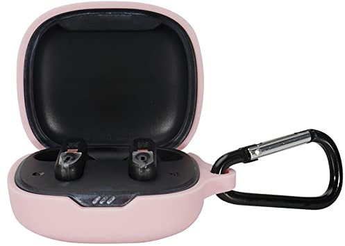 GIOPUEY Funda Compatible con JBL Wave Flex, Ultradelgado Silicona Case Cover, Anti-caída, Portátil - Rosa