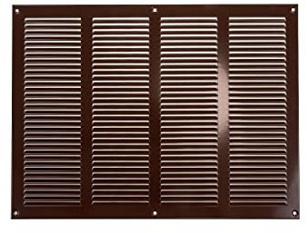 40 x 30 cm Braun Abdeckung der Entlüftung – Stahlrücklauf-Luftgitter – für Decke und Seitenwand – HVAC – mit Insektenschutzgitter (400 x 300 mm, weiß)