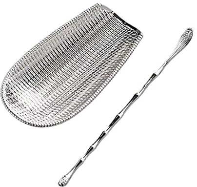 perfk Small Teaspoon Rest,Kitchen Spoon Holder Resting,Coffee Tea Mini Spoon Holder for Bar Accessories, Argent