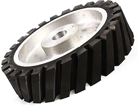 200 mm de núcleo de aluminio de goma, rueda de contacto, lijadora de banda, transportador de banda de goma, rollo para lijadora de banda