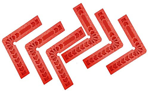 Quadrato di posizionamento da 10,2 cm, quadrati di posizionamento con morsetto angolare a 90 gradi, morsetto ad angolo retto, morsetto quadrato di posizionamento, set di 6 morsetti per la lavorazione