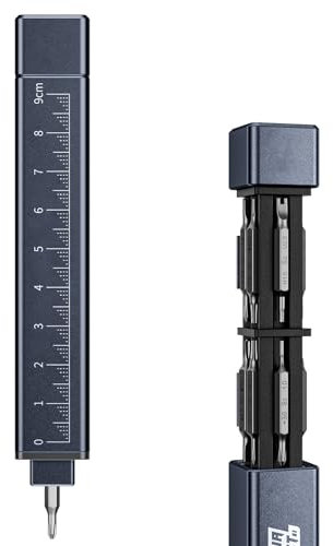 JAKEMY 20-in-1 Metal Precision Screwdriver Set, 10 Pcs Reinforced S2 Steel Precision Double-head Bits, Manual Pen Shaped Screwdriver Kit, Portable Screwdriver Repair Tool Kit