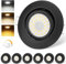 cloksh LED Einbaustrahler 230V Dimmbar Schwarz LED Spots 5W IP44 Einbauleuchten Schwenkbar Deckenspots,Warmweiß 3000K Neutralweiß 4000K Kaltweiß 6000K Einbauspots für Badezimmer Küche Wohnzimmer