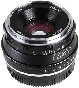 25 mm F1.8 Festbrennweiten-Objektiv manueller Fokus, for Canon EF-M Mount EOS M M1 M2 M3 M5 M50 M6 M10 M100 spiegellose Kamera (Color : for Canon, Size : Silver)