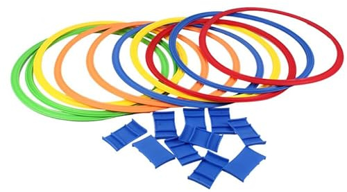 Kinder-Sport-Speed-Ring-Set, 10 Ringe, 10 Schnallen, Erhöhte Beweglichkeit, Outdoor-Ringe, Spielzeug, M, 28 cm, Kinder-Sport-Speed-Ring-Set, 10 Ringe, 10 Schnallen, Erhöhte