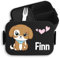 Kinder Bento Box Midi Lunchbox für Mepal Bentobox - Hund süß Hundemotiv Hunde Dog Dogs - 900 ml - Schwarz - brotdose personalisierte hunden jausenbox fächern und name bento-lunchbox
