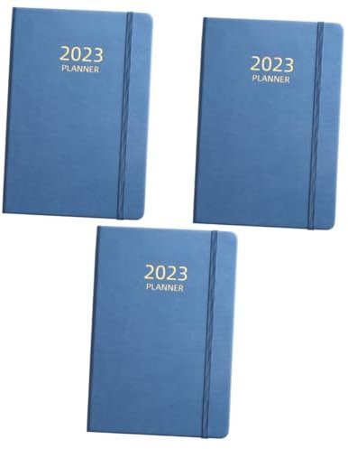 NUOBESTY 3St Planheft 2023 Notizbücher schreibutensilien Tagesordnung Taschenkalender schülerkalender Notizblöcke Wochen- und Monatsplaner Terminkalender Notizbuch Zeitpläne Gurtbuch a5