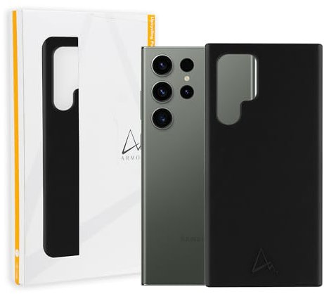 ARMOR Leather Case for Samsung Galaxy S23 Ultra (Midnight Black)