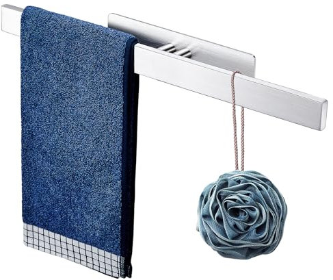 LOXSUN Handtuchhalter ohne Bohren Edelstahl Handtuchhalter Wand,Towel Holder Without Drilling,Handtuchhalter für Badezimmer, Handtuchhalter Küche,Handtuchhalter Selbstklebend