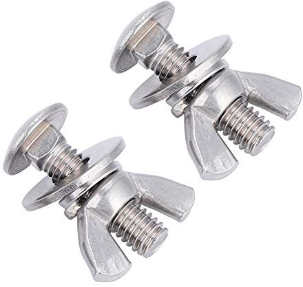 ChengyuWei Boulons Papillon, écrous à Oreilles, vis à Oreilles, boulons à vis avec écrou à Oreilles, boulons à vis Papillon, boulons Papillon en Acier Inoxydable, vis de plongée