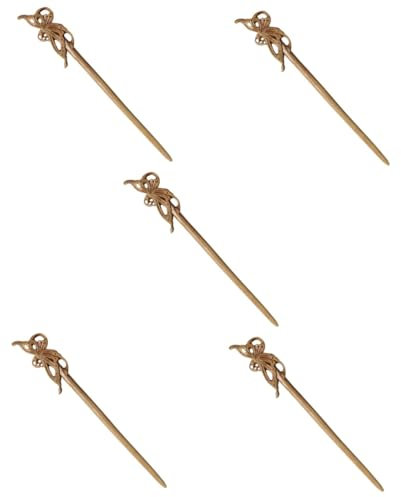 Healeved 5piezas Horquilla De Madera Vintage Diseño De Para Cabello Accesorio Retro Estilo Chino Para Peinados Elegantes