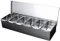 Pizza Topping Station 18 x 4 x6 6 Compartment Pizza Storage Container Stainless Steel Condiment Containers with Lids Detachable Condiment Organizer for Home Restaurant
