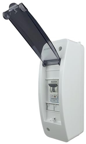 RoadEu - Interruttore di protezione linea, distributore di corrente B10A 1P 230V – interruttore, scatola fusibili, distributore a parete