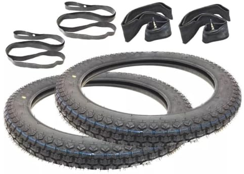 Moped Reifen Satz 2,75-17 (2 3/4 x 17) mit Schläuchen und Felgenbändern – Passend für Kreidler Florett K54 RS RMC TM LF LH, Hercules, Simson, Zündapp und weitere Mofas & Mopeds