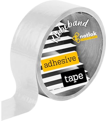 notlok Safety Work - Ruban adhésif de signalisation [Blanc, 50mm x 33m] | Bande de marquage au sol pour entrepôts & usines | Ruban de sécurité adhésif & amovible