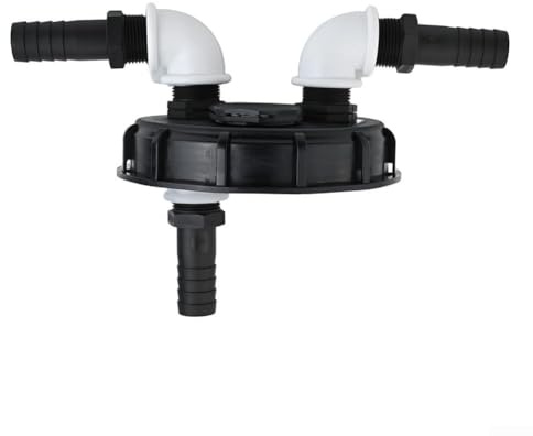 IBC Deckel 163mm Wassertank Zubehör Adapter Mit 2x 25mm Schnellverbinder Für Regenwasser Speicher