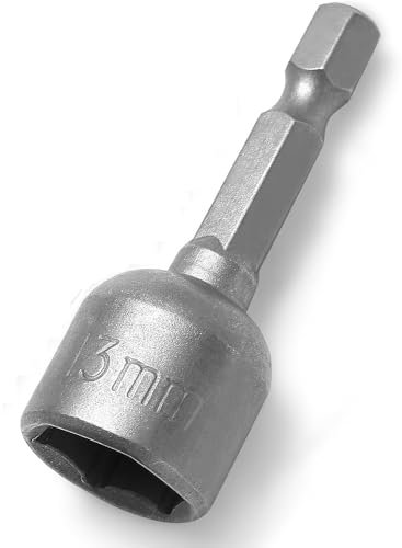 Fixinus Douille magnétique de 13 mm, douilles hexagonales 1/4 pour perceuse ou visseuse sans fil, longueur 48 mm