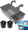 Befeixue Cestas De Piscina,Almacenamiento para Bordillo de Piscina - Organizador Multifuncional con 2 Portavasos para Bebidas Exterior Playa Jardín Patio